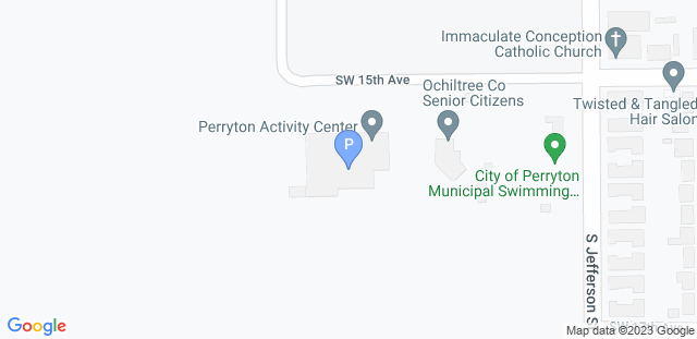 Map to Perryton Activity Center